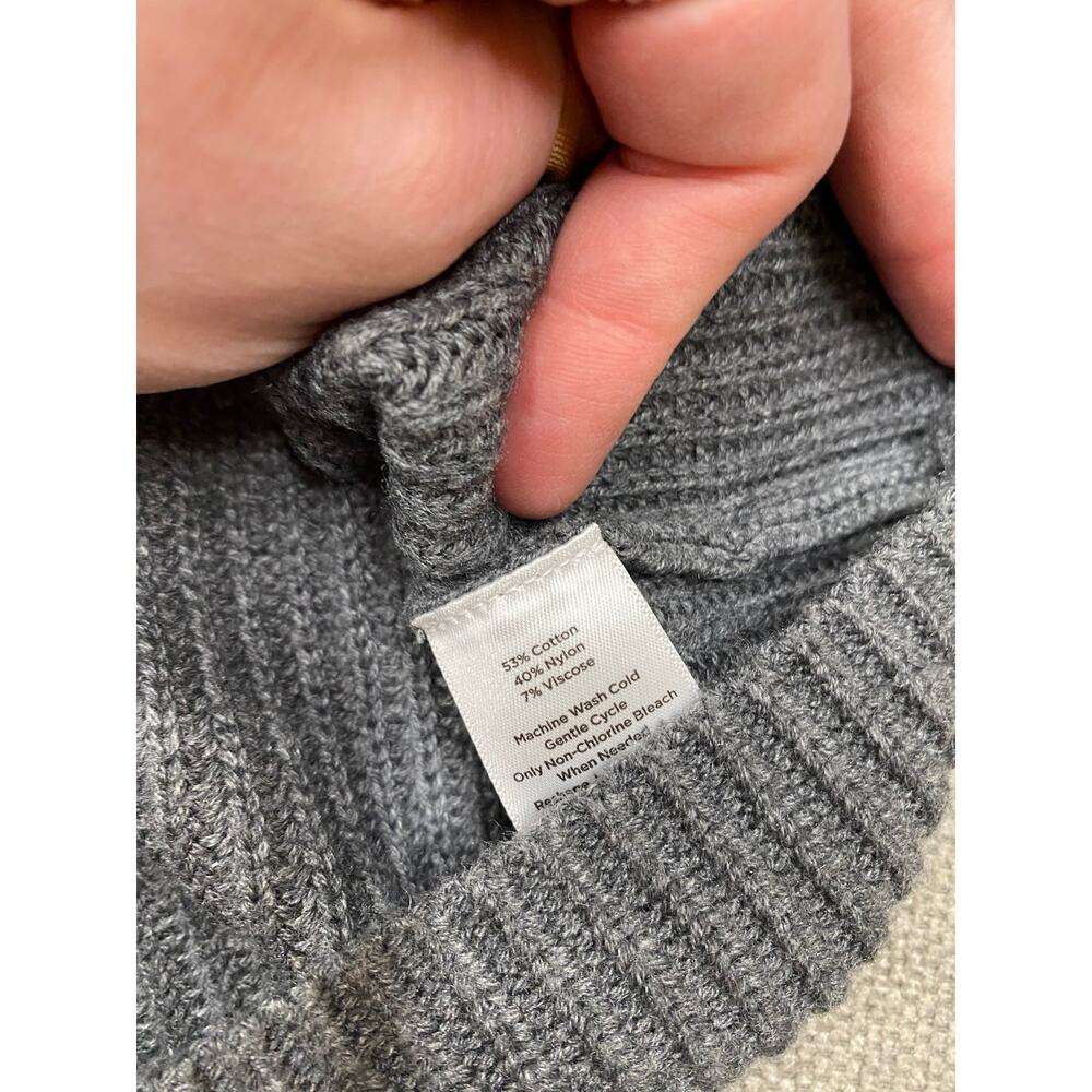 Talbots Women's Chunky Long Sleeve Cowel Neck Sweater Tunic, XL, Gray - Picture 4 of 6